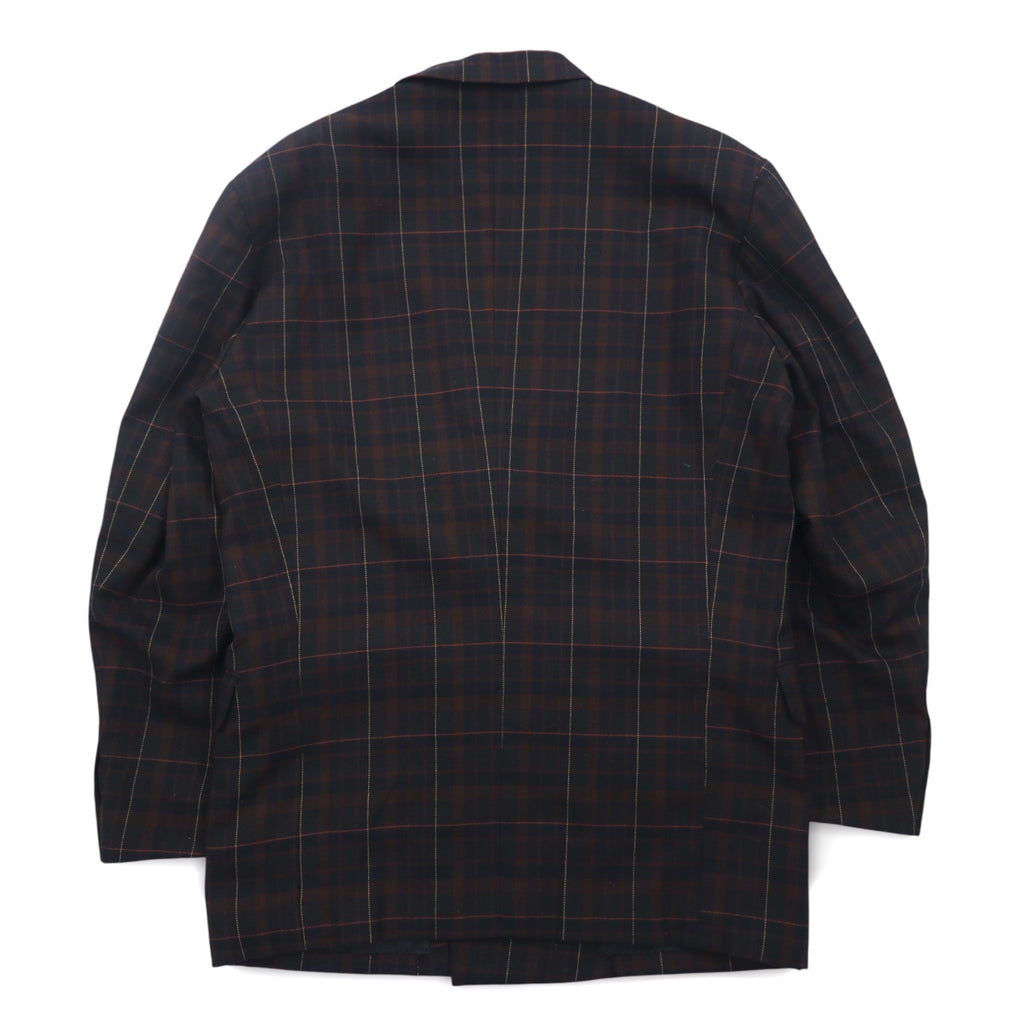 Vintage 90s Japan Made Double-Breasted Blazer Double-breasted Tailored Jacket Blazer L Check