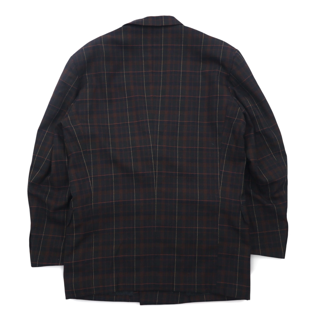 Vintage 90s Japan Made Double-Breasted Blazer Double-breasted Tailored Jacket Blazer L Check