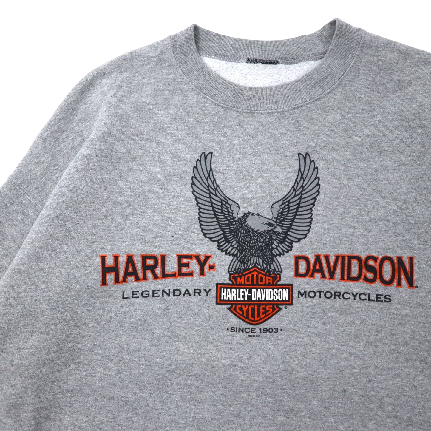 HARLEY DAVIDSON 00年代 ロゴプリント スウェット XL グレー コットン FLORIDA, USA