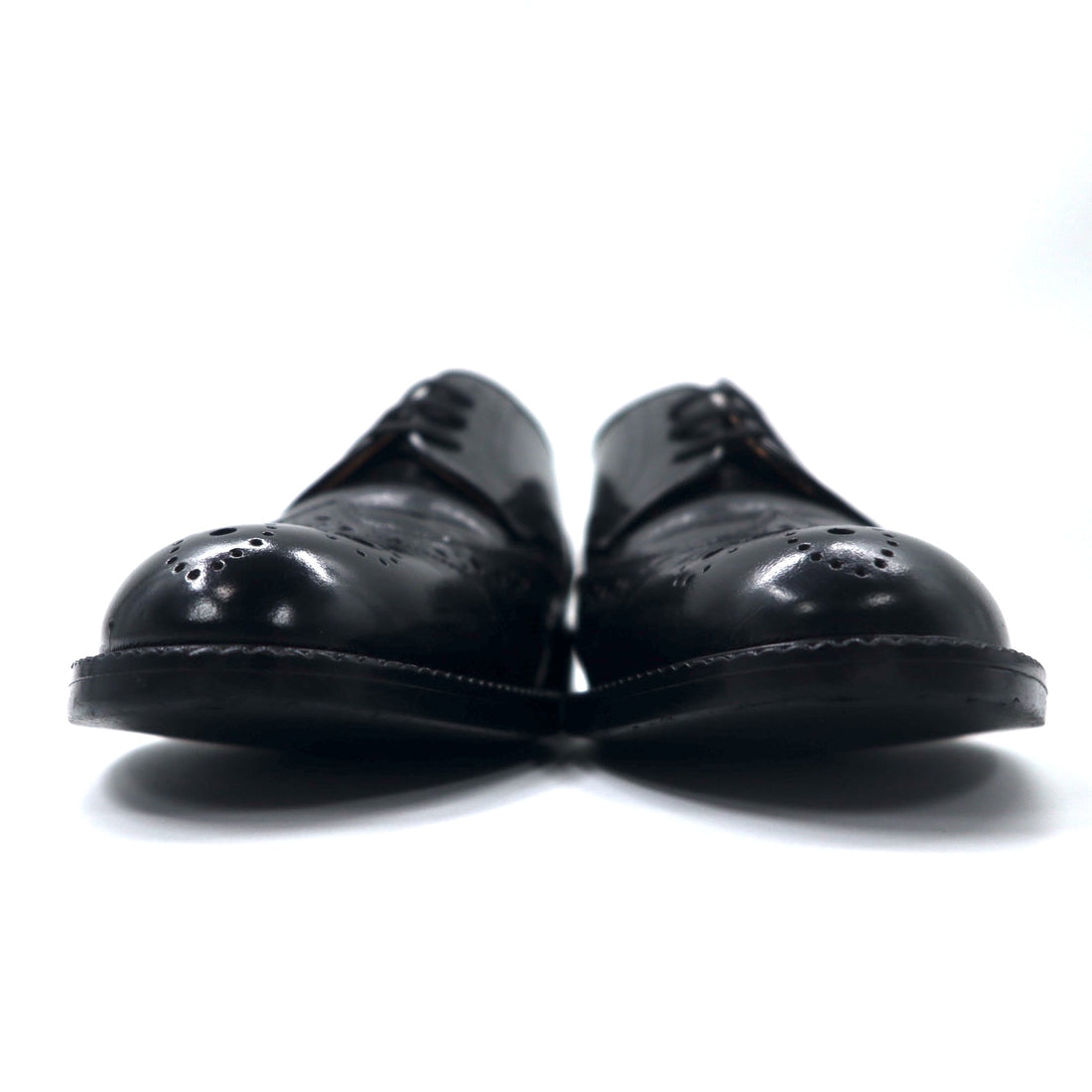 VAN SHOES Wingtip Dress Shoes 27cm Black Leather Medallion Made in Japan