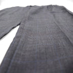 Ralph Lauren 90s Two-Puck Wide Leg Slacks, Size L, Gray Check, Washable Pleats
