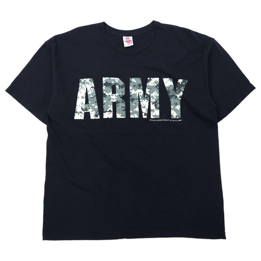 U.S.ARMY トレーニングTシャツ XL ブラック コットン デジタルカモ BAYSIDE ミリタリー ビッグサイズ
