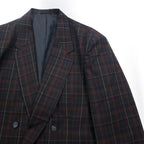 Vintage 90s Japan Made Double-Breasted Blazer Double-breasted Tailored Jacket Blazer L Check