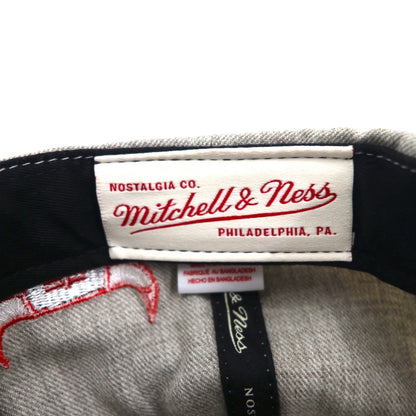 mitchell & ness バイカラー スナップバック ベースボールキャップ FREE グレー NBA CHICAGO BULLS