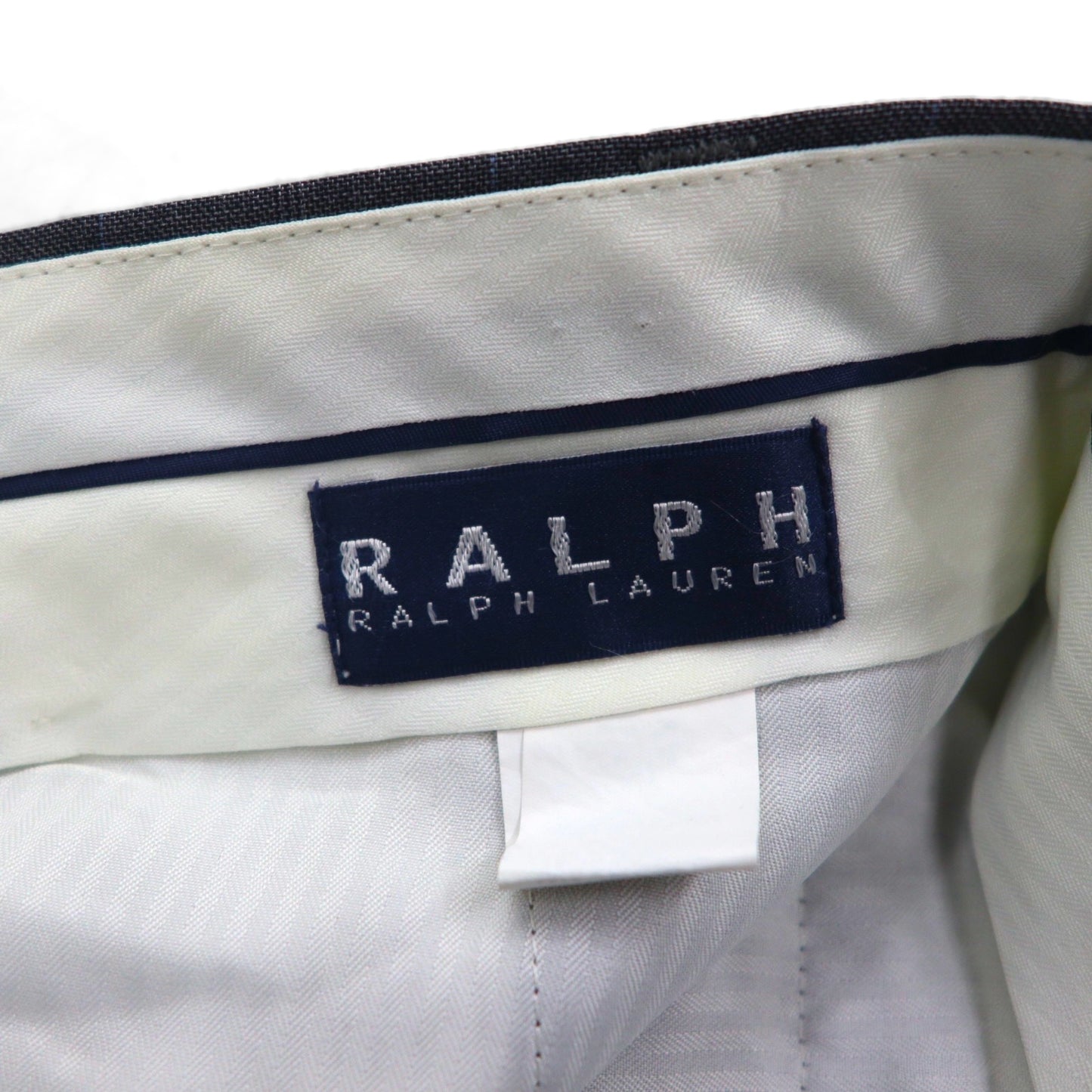 Ralph Lauren 90年代 2タック ワイド スラックス パンツ L グレー チェック ウォッシャブル プリーツ