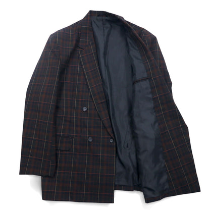 Vintage 90s Japan Made Double-Breasted Blazer ダブルブレステッド テーラードジャケット ブレザー L チェック