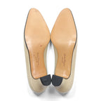 SALVATORE FERRAGAMO ヒール パンプス 22cm ベージュ レザー イタリア製