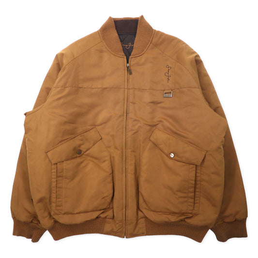 Sean John 90年代 リバーシブル ボンバージャケット キルティングジャケット XL ベージュ ブラウン ポリエステル 中綿 ビッグサイズ