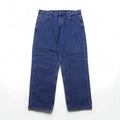 carhartt リラックスフィット RELAXED FIT ネルライナー デニムパンツ XL インディゴ ブルー 裏地 チェック B172 DST メキシコ製