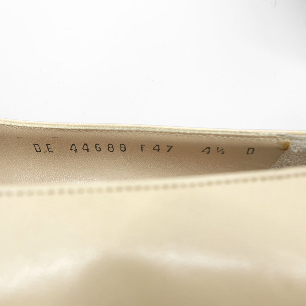 SALVATORE FERRAGAMO ヒール パンプス 22cm ベージュ レザー イタリア製