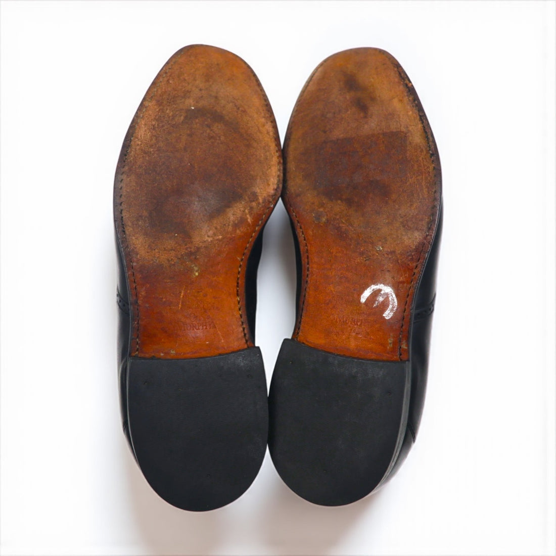 JOHNSTON &amp; MURPHY Wingtip Dress Shoes, Size 27cm, Black Leather, 59-32911
