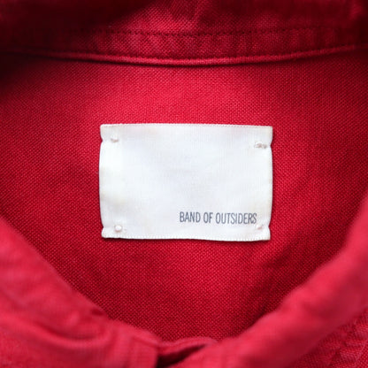 BAND OF OUTSIDERS USA Button-down Shirt, S, Red, Cotton
