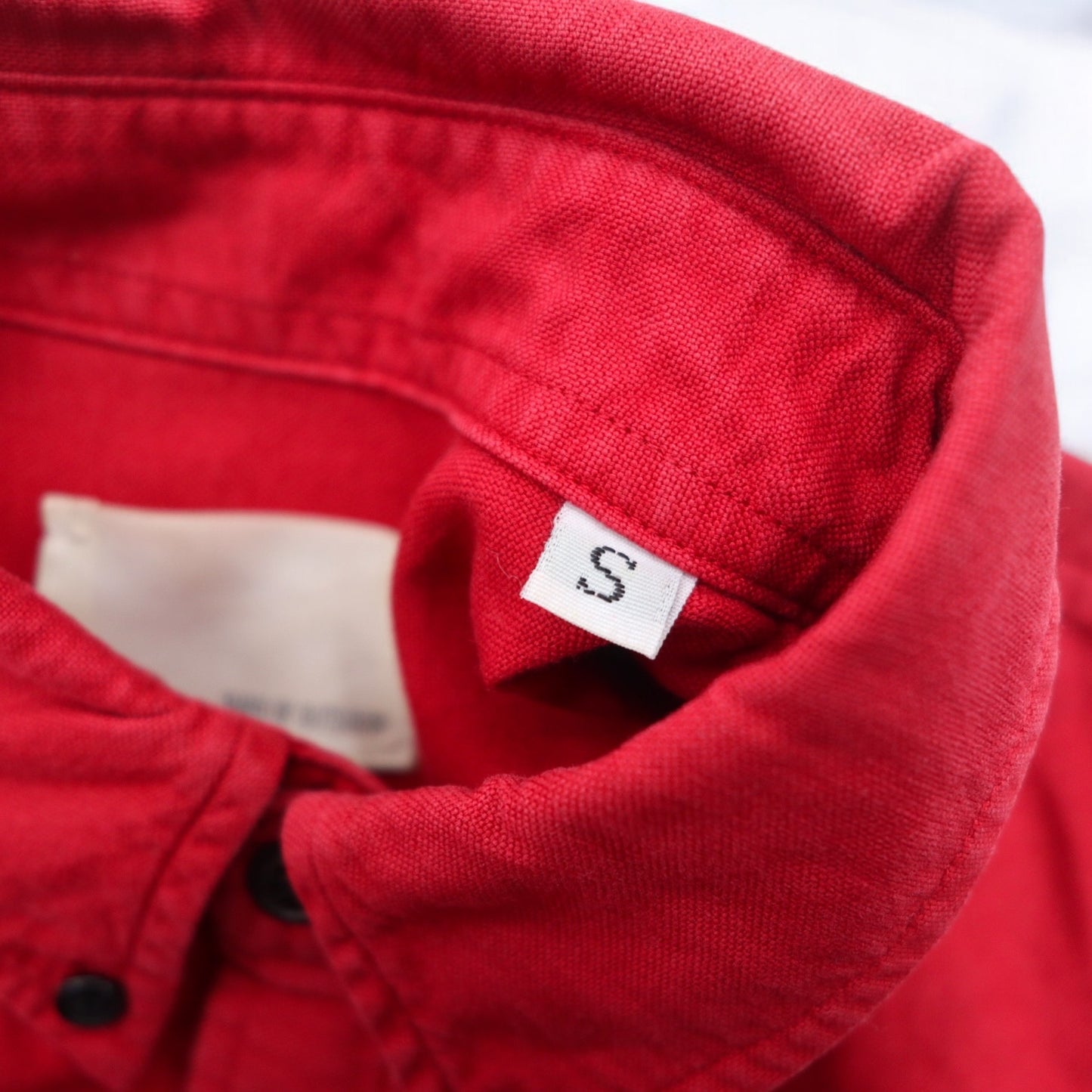 BAND OF OUTSIDERS USA Button-down Shirt, S, Red, Cotton