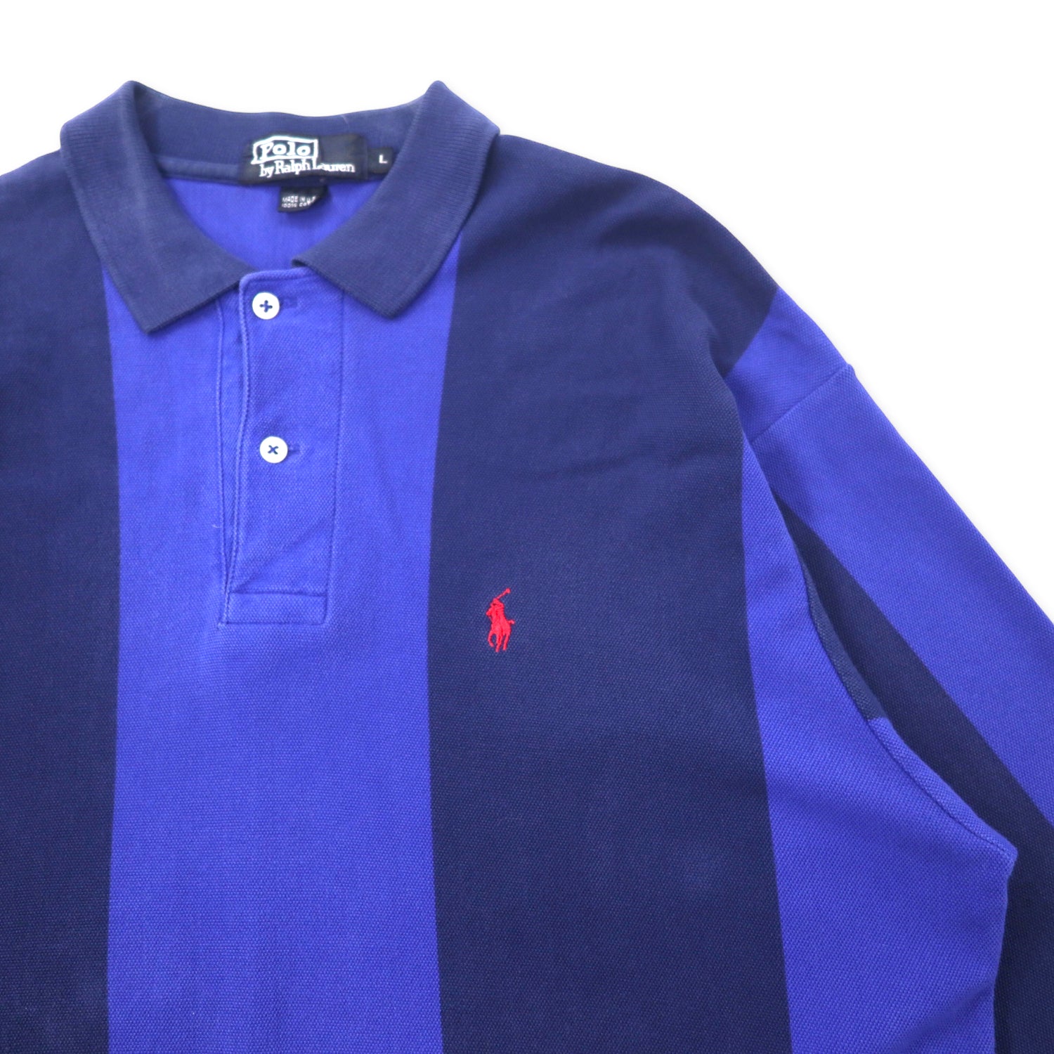 POLO BY RALPH LAUREN USA MADE Long Sleeve Polo Shirt RUGBY SHIRT L 