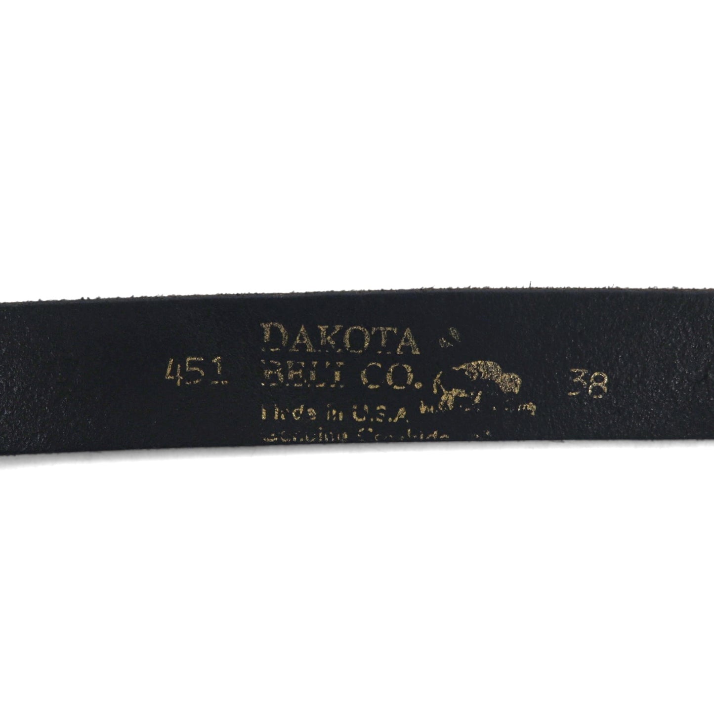 DAKOTA USA製 レザーベルト 38 ブラック バックル