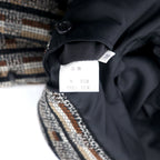 ZERO blanket knit tailored jacket M multicolor glen check all-over pattern wool made in Japan unused