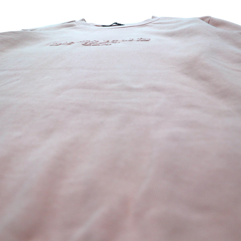 GUESS JEANS USA Embossed Logo Crew Neck Sweatshirt M Pink Cotton