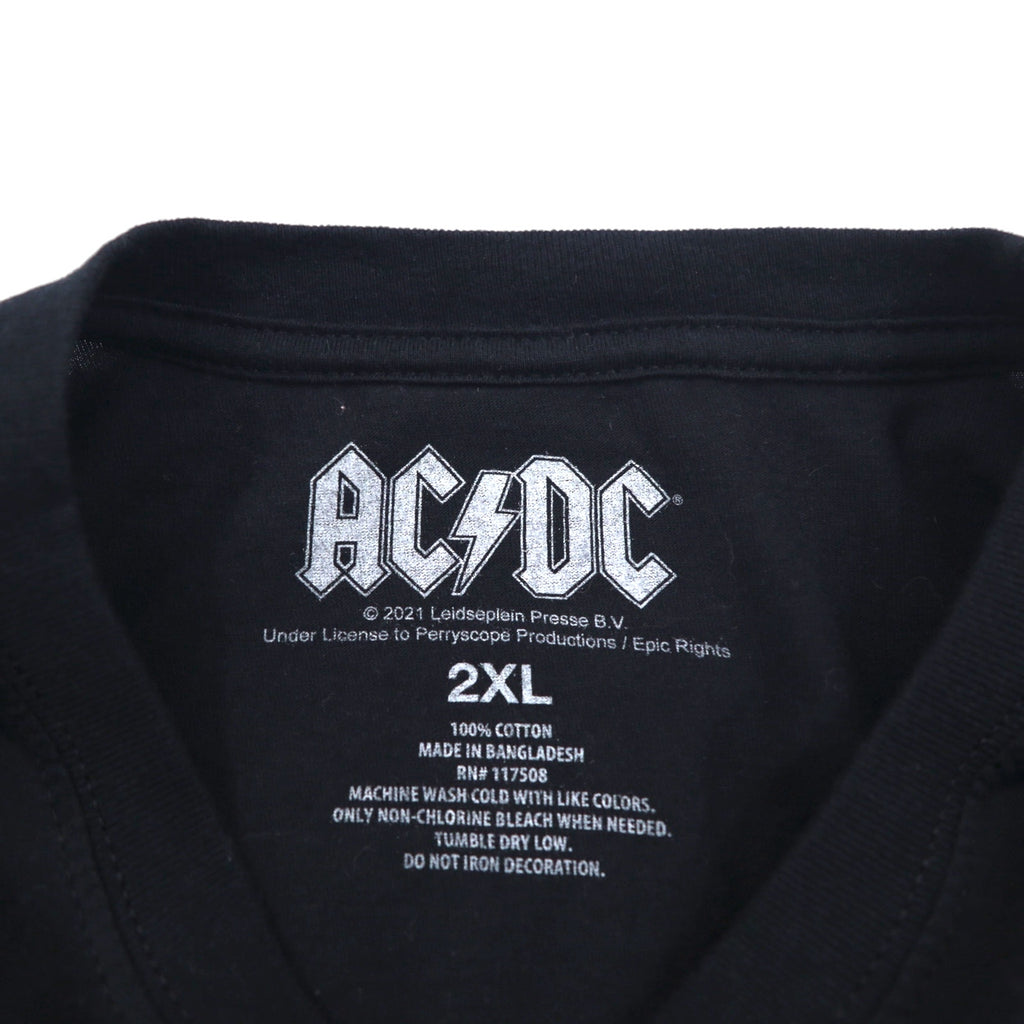 AC/DC オフィシャル ロック バンド Tシャツ 2XL ブラック コットン HIGHWAY TO HELL