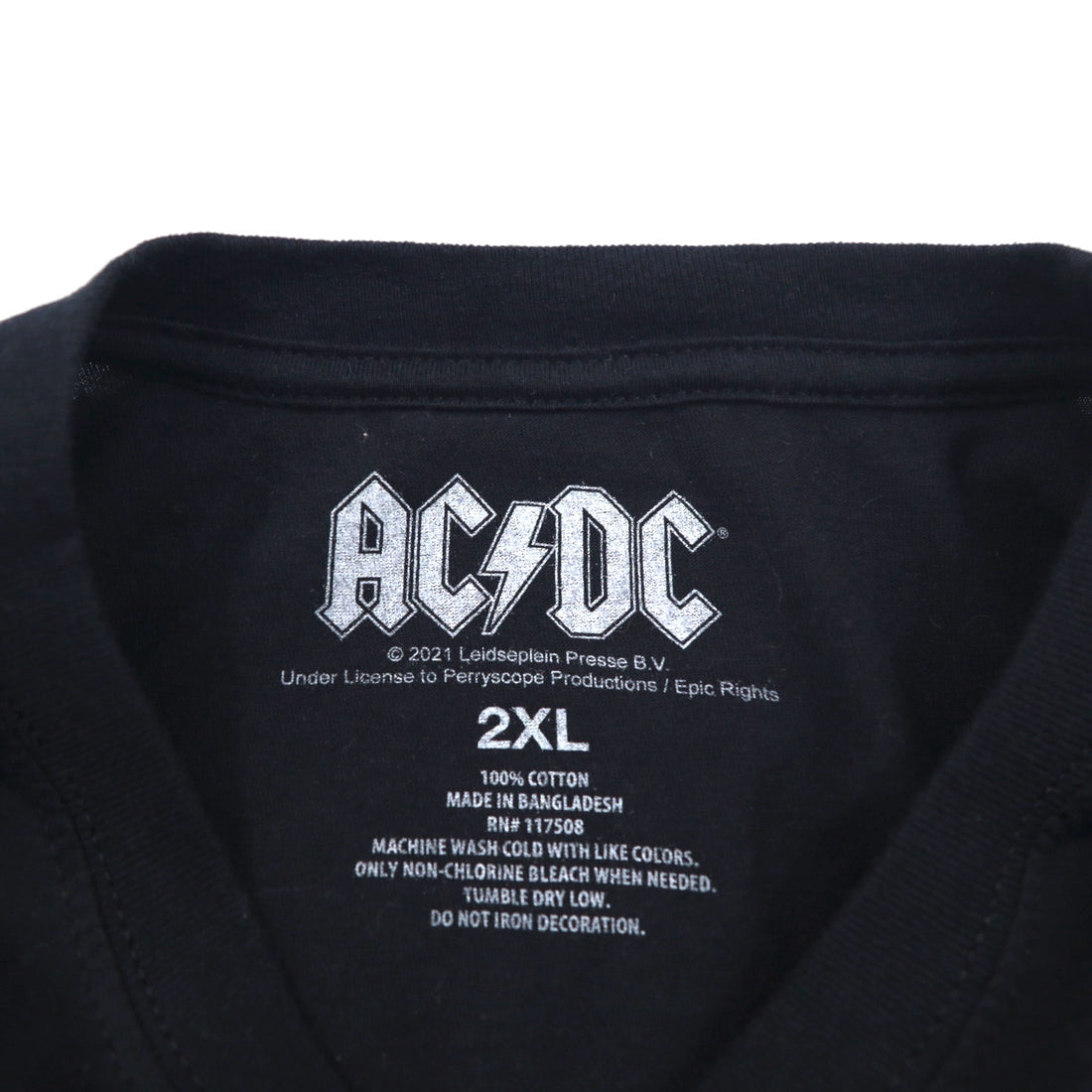 AC/DC オフィシャル ロック バンド Tシャツ 2XL ブラック コットン HIGHWAY TO HELL