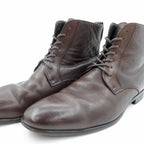 BURBERRY BLACK LABEL レースアップブーツ チャッカブーツ 27-28cm ブラウン レザー 101 D1421-104