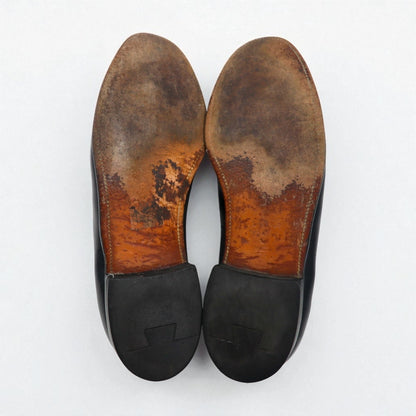 NUNN BUSH 70年代 USA製 ウイングチップ タッセル ローファー 27.5cm ブラック レザー 445452 J5 1753