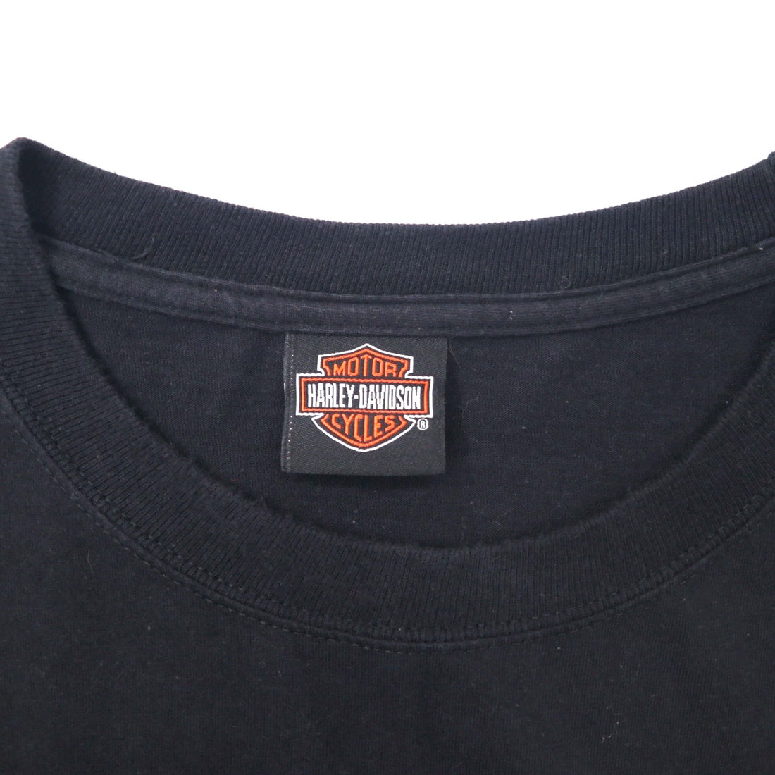 HARLEY DAVIDSON Logo Print T-Shirt Pocket Tee XL Black Cotton HANES BEEFY-T 110th ANNIVERSARY Big Size