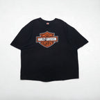 HARLEY DAVIDSON ビッグサイズ 両面プリント Tシャツ 5XL ブラック コットン ATLANTA