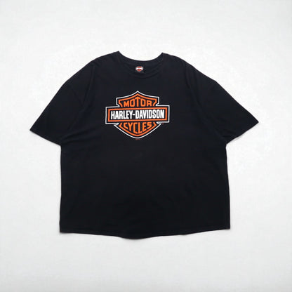 HARLEY DAVIDSON ビッグサイズ 両面プリント Tシャツ 5XL ブラック コットン ATLANTA