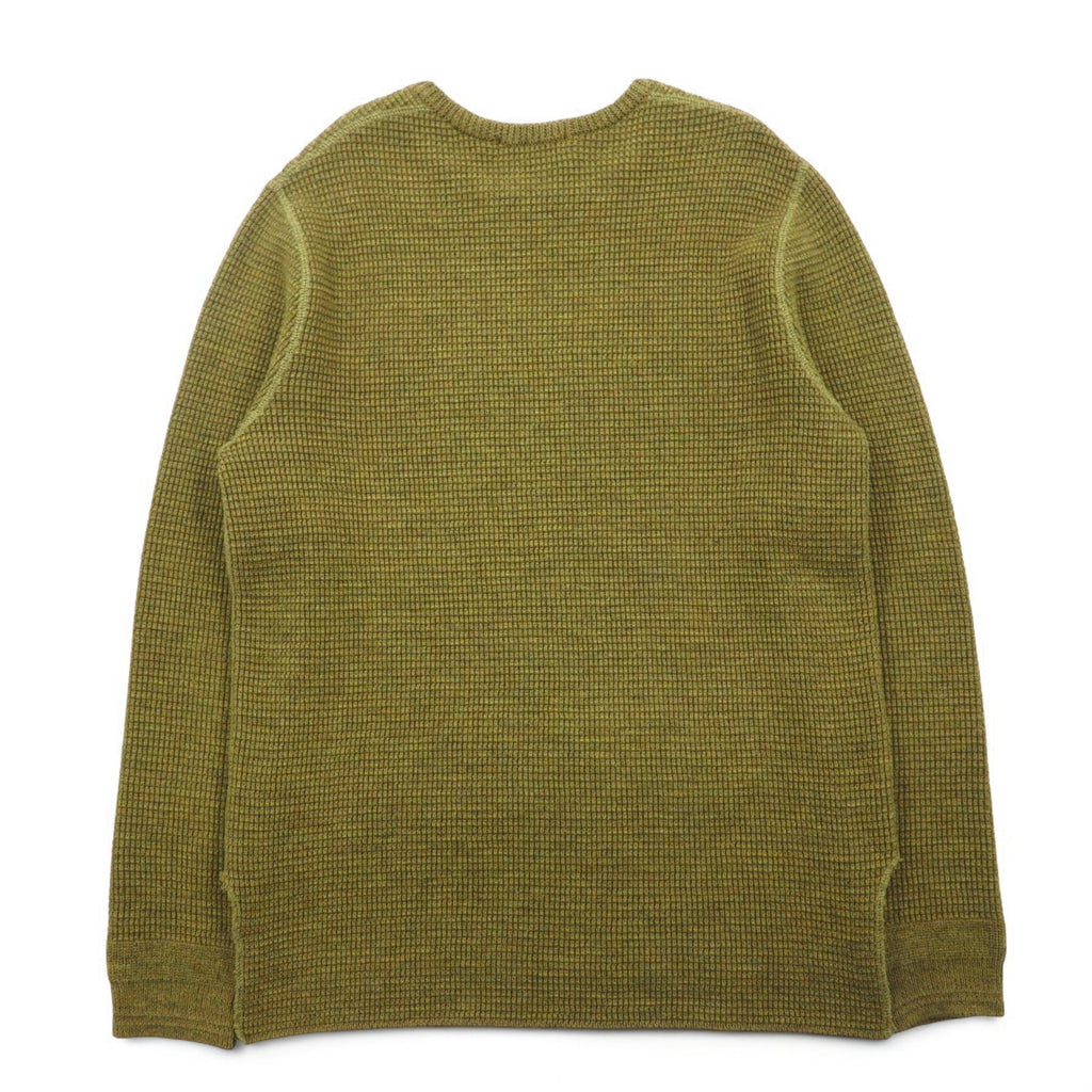 SUBTLE ( Silver and Gold ) ワッフル ニット セーター S カーキ サイドスリット 06-6226-8125 日本製