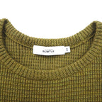 SUBTLE ( Silver and Gold ) ワッフル ニット セーター S カーキ サイドスリット 06-6226-8125 日本製