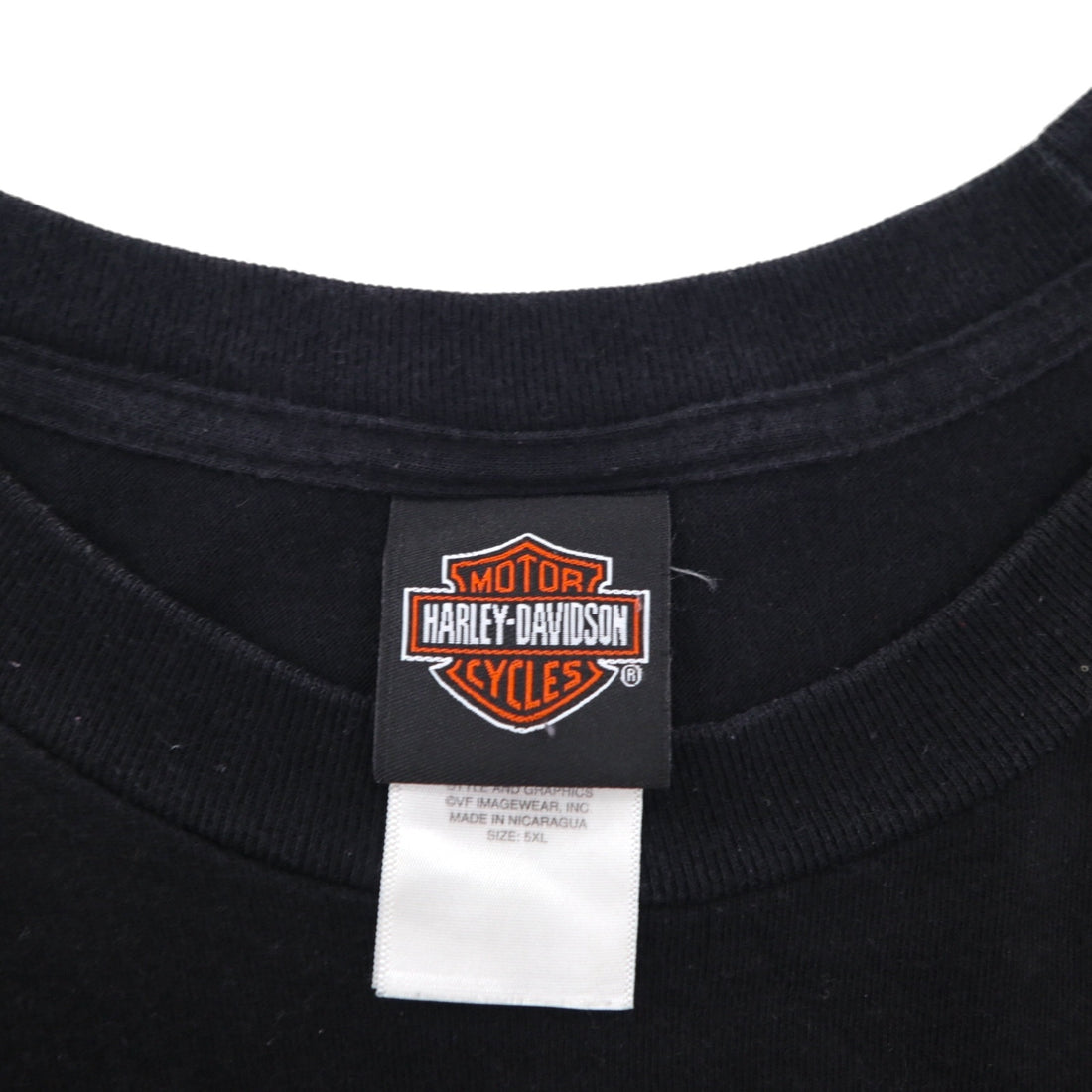 HARLEY DAVIDSON ビッグサイズ 両面プリント Tシャツ 5XL ブラック コットン ATLANTA