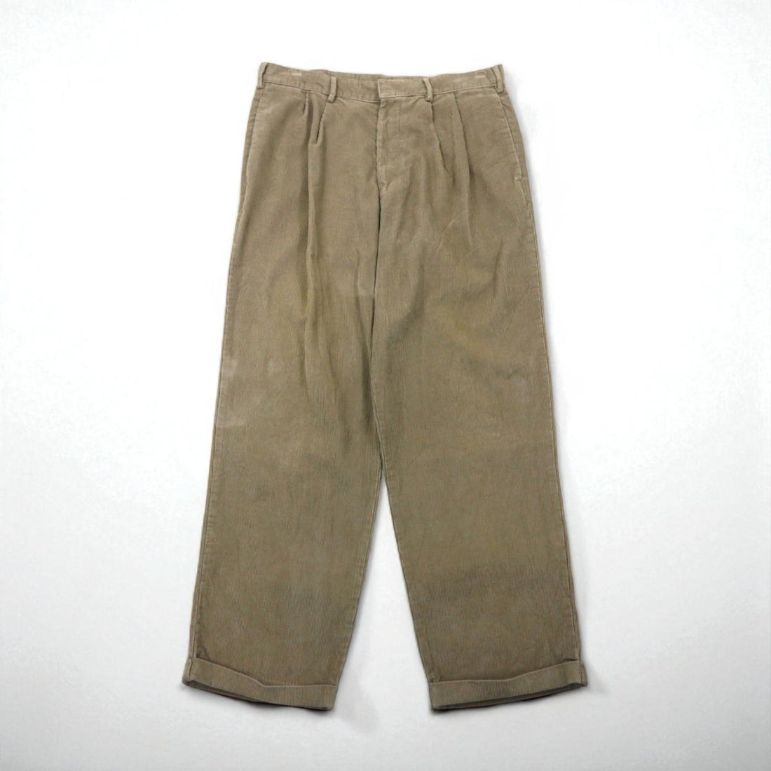 DOCKERS ( Levi's ) 00年代 コーデュロイ 2タック ワイド チノパンツ ワークパンツ L ベージュ RECODE