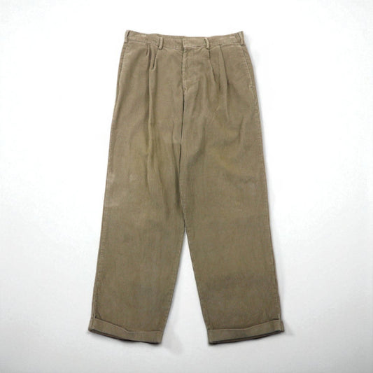 DOCKERS ( Levi's ) 00年代 コーデュロイ 2タック ワイド チノパンツ ワークパンツ L ベージュ RECODE