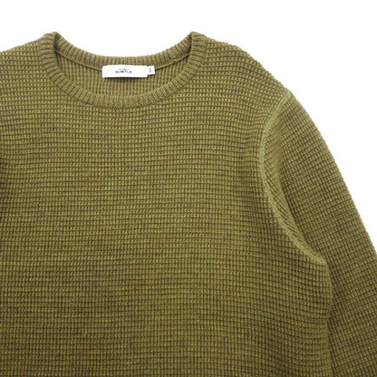SUBTLE ( Silver and Gold ) ワッフル ニット セーター S カーキ サイドスリット 06-6226-8125 日本製