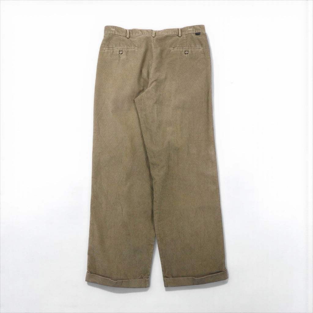 DOCKERS ( Levi's ) 00年代 コーデュロイ 2タック ワイド チノパンツ ワークパンツ L ベージュ RECODE