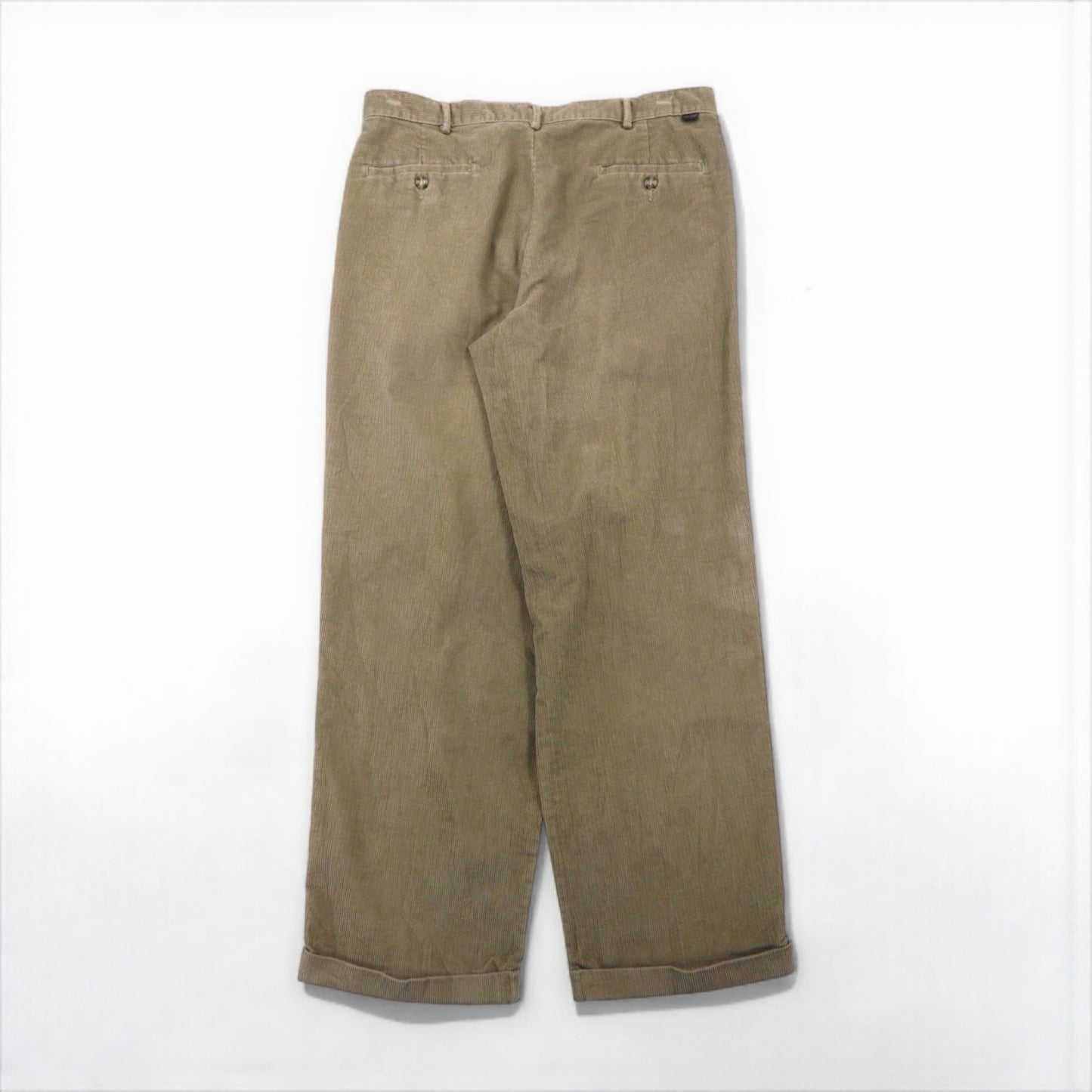 DOCKERS ( Levi's ) 00年代 コーデュロイ 2タック ワイド チノパンツ ワークパンツ L ベージュ RECODE