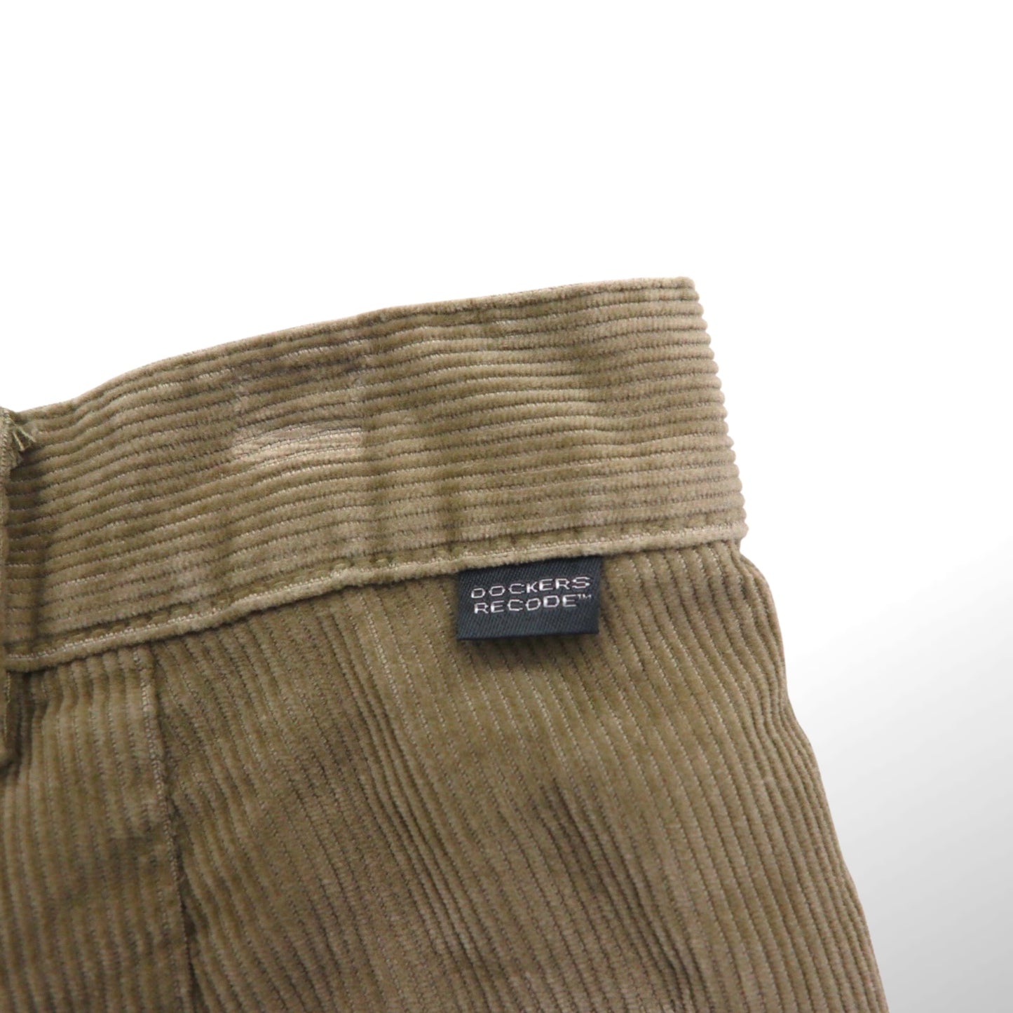 DOCKERS ( Levi's ) 00年代 コーデュロイ 2タック ワイド チノパンツ ワークパンツ L ベージュ RECODE