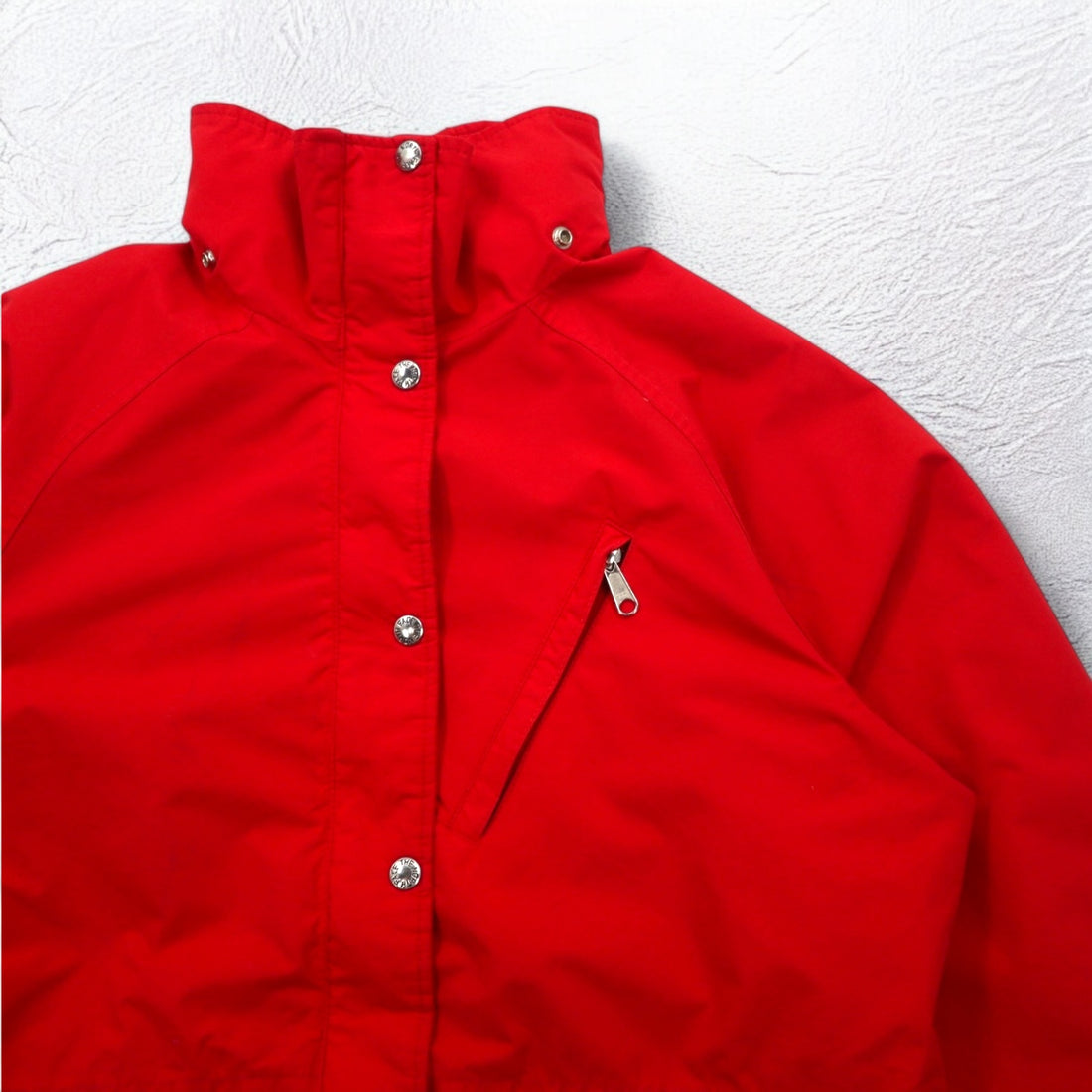 THE NORTH FACE 90s Made in USA Gore-Tex Mountain Parka L Red Waterproof Drawstring Detachable Hood Red Tag