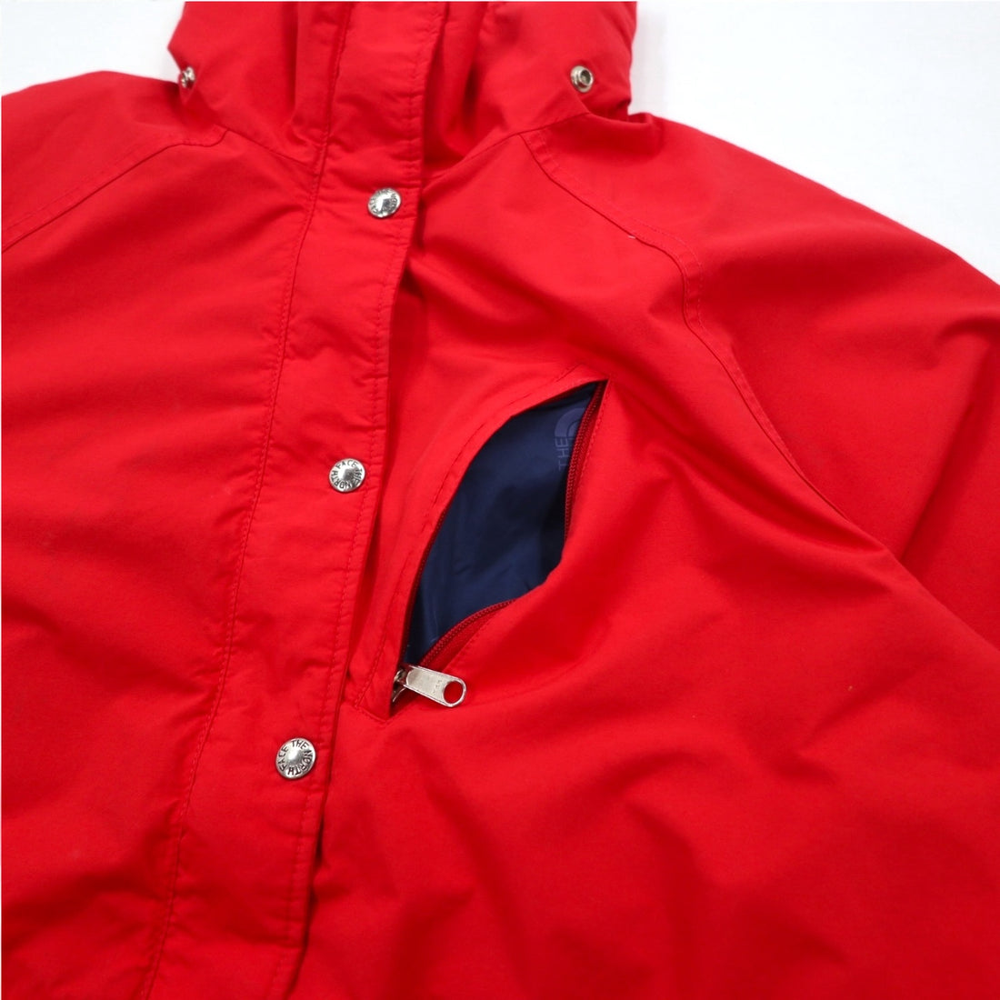 THE NORTH FACE 90s Made in USA Gore-Tex Mountain Parka L Red Waterproof Drawstring Detachable Hood Red Tag