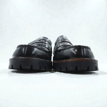 COMME des GARCONS Uチップ モカシン コインローファー 23cm ブラック レザー ラグソール 日本製