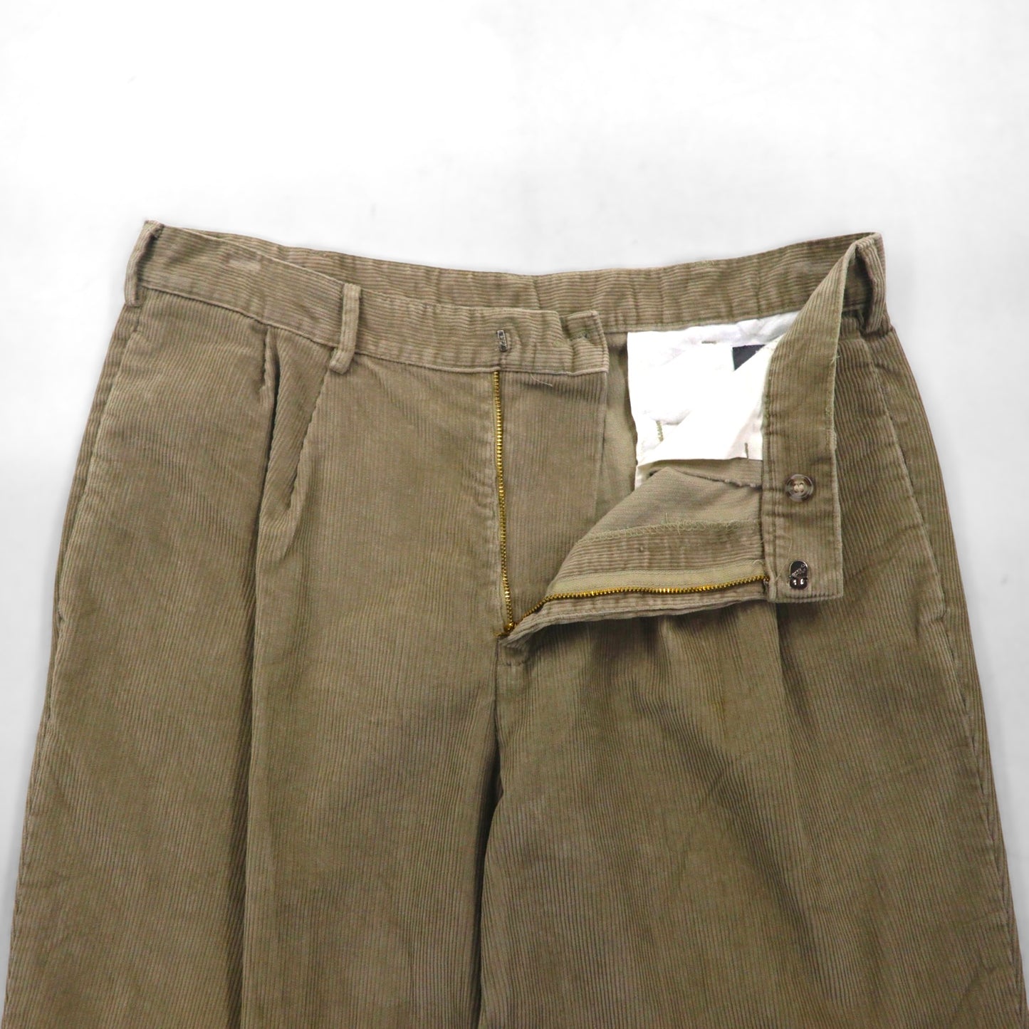 DOCKERS ( Levi's ) 00年代 コーデュロイ 2タック ワイド チノパンツ ワークパンツ L ベージュ RECODE