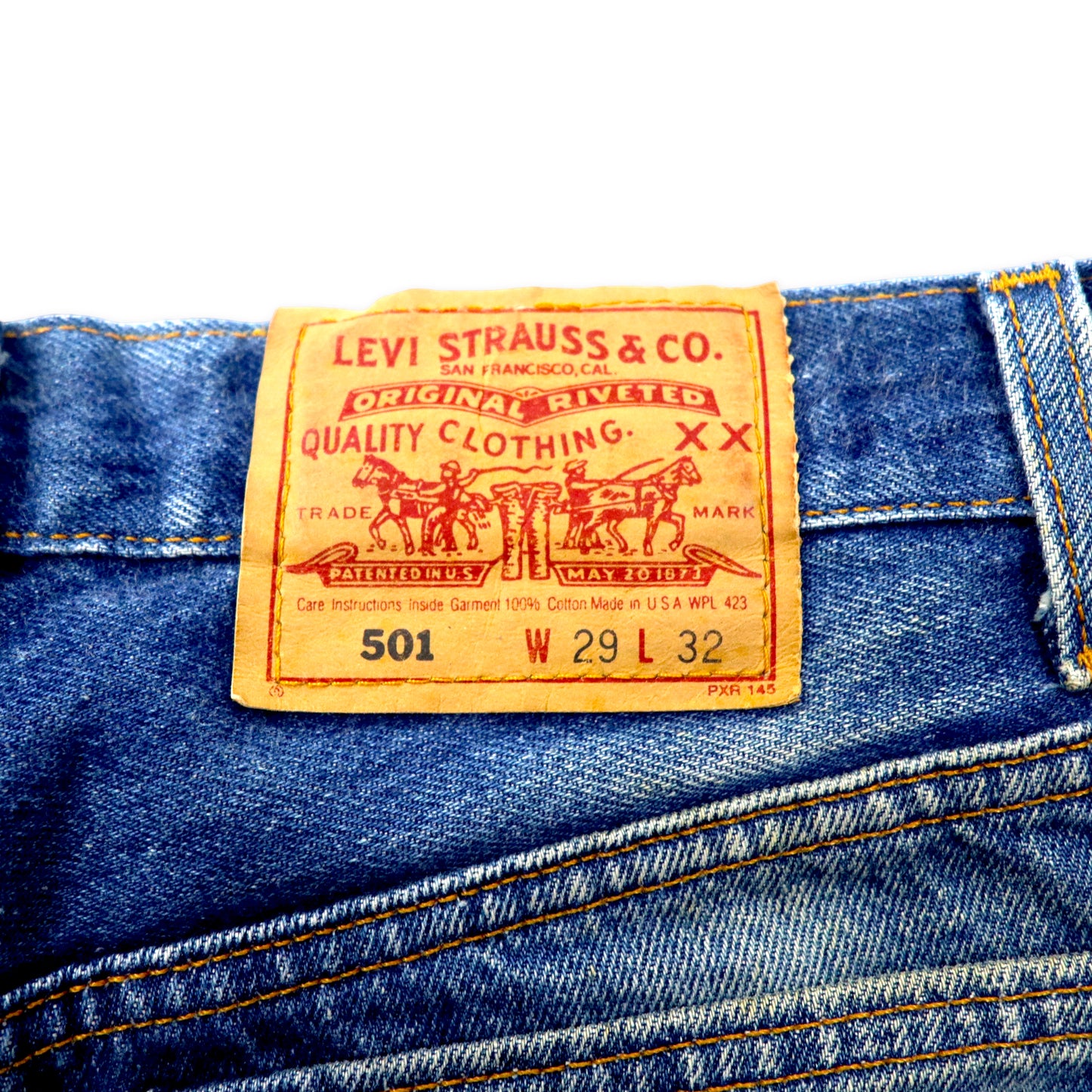 Levi's USA製 90年代 501 デニムパンツ 29 ブルー ボタン裏522