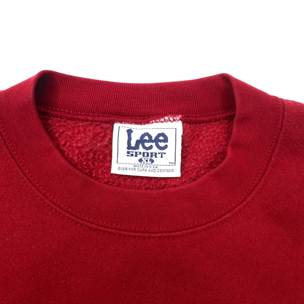 Lee SPORT USA Made 90s NHL Embroidered Sweatshirt XL Red Cotton COLORADO AVALANCHE Big Size