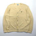 IZOD LACOSTE 80年代 USA製 Vネック ニット カーディガン XL アクリル ワンポイントロゴ