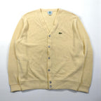IZOD LACOSTE 80年代 USA製 Vネック ニット カーディガン XL アクリル ワンポイントロゴ
