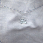 BURBERRY Made in England Oxford Button-Down Shirt, Size M, Blue, Nova Check, with Embroidered Logo