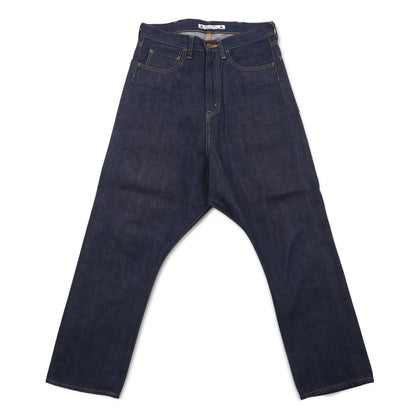 Sasquatchfabrix. セルビッヂ サルエル デニムパンツ S インディゴ ブルー リジッド 11AW-PA9-003 日本製