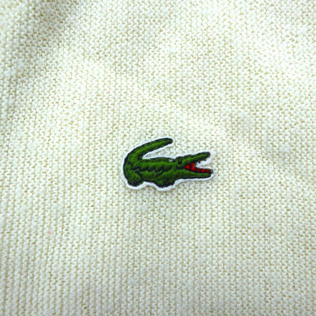 IZOD LACOSTE 80年代 USA製 Vネック ニット カーディガン XL アクリル ワンポイントロゴ