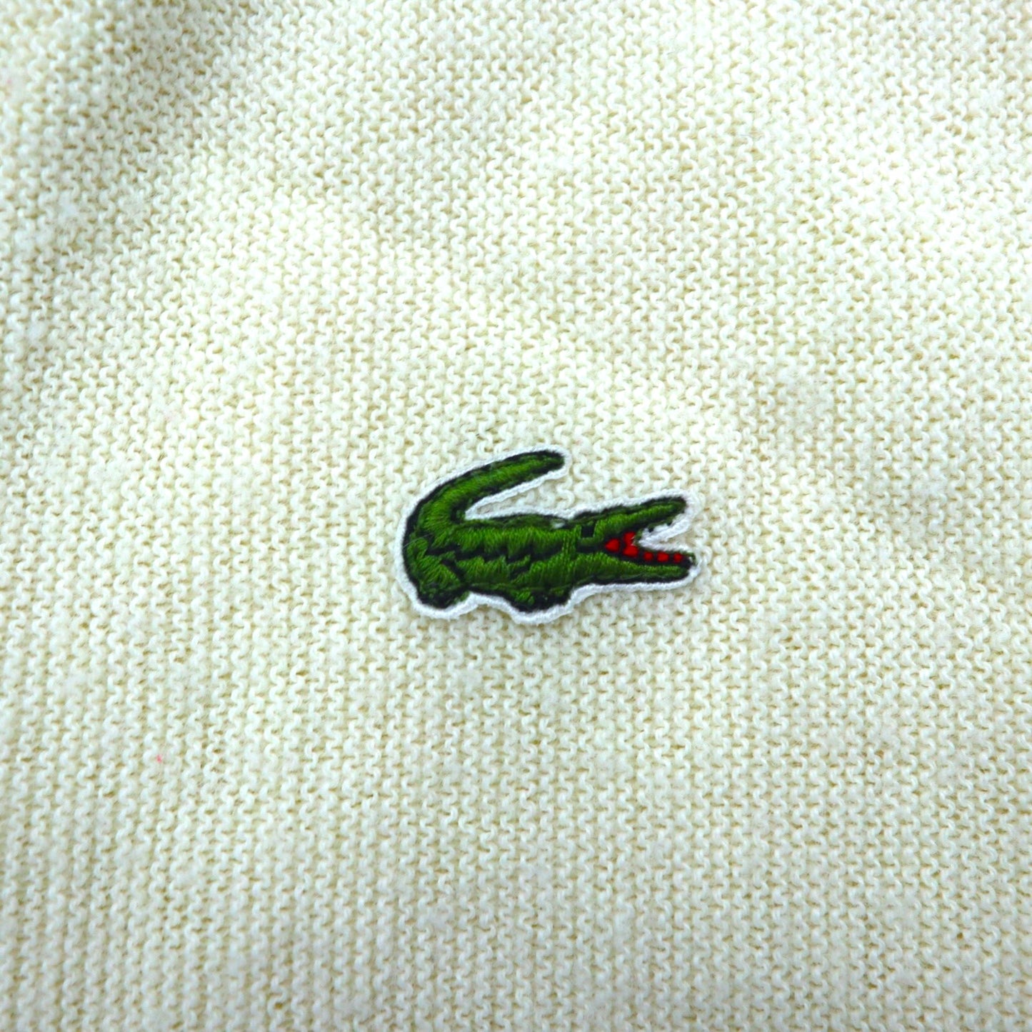 IZOD LACOSTE 80年代 USA製 Vネック ニット カーディガン XL アクリル ワンポイントロゴ