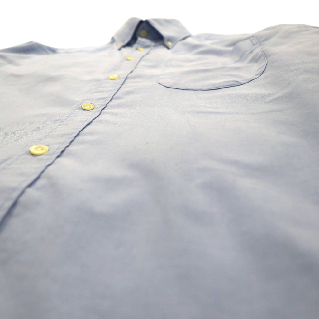 BURBERRY Made in England Oxford Button-Down Shirt, Size M, Blue, Nova Check, with Embroidered Logo